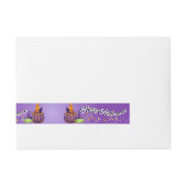 Halloween Cake Pop-labels & Rietjesvlaggen Adreslabel Wikkel (Voorkant)