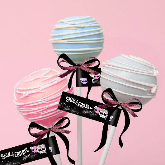 Halloween Cake Pop-labels & Rietjesvlaggen Wrap-la
