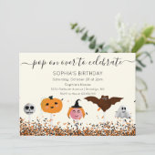 Halloween-Cake Pop-Neutral-Birthday Kaart (Staand voorkant)