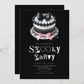 Halloween Cake Schattige Modern Minimalistisch Hal Kaart (Voorkant / Achterkant)