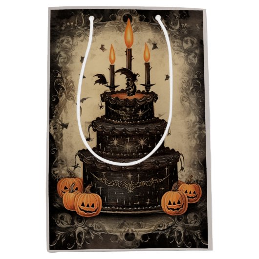  Halloween Cake Verjaardag Medium Cadeauzakje (Voorkant)