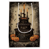 Halloween Cake Verjaardag Medium Cadeauzakje (Achterkant)