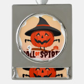 Halloween Call of Spirit Verzilverd Banner Ornament (Voorkant)