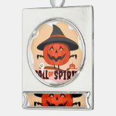 Halloween Call of Spirit Verzilverd Banner Ornament (Links)