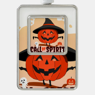 Halloween Call of Spirit Verzilverd Omlijst Ornament