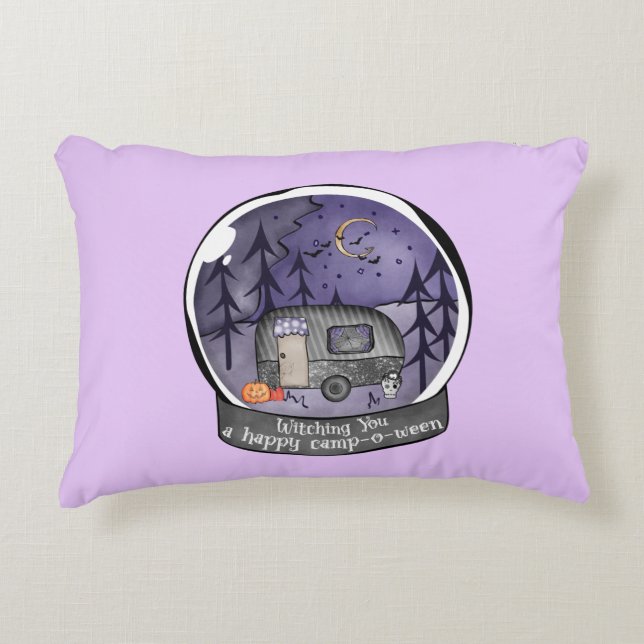 Halloween Camper in a Snowball Accent Kussen (Voorkant)