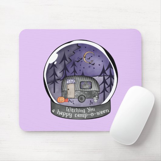 Halloween Camper in a Snowball Muismat (Met muis)