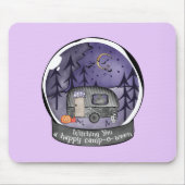 Halloween Camper in a Snowball Muismat (Voorkant)