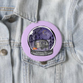 Halloween Camper in a Snowball Ronde Button 4,0 Cm (In situ)