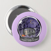 Halloween Camper in a Snowball Ronde Button 4,0 Cm (Voorkant /achterkant)
