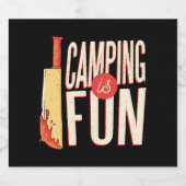 Halloween Camping Sparkling Wijnetiket (Enkel label)