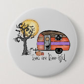 Halloween Camping | U bent erbarmelijk Ronde Button 4,0 Cm (Voorkant)