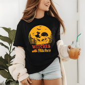 Halloween Camping Witch Grappig Modern Tri-Blend Shirt