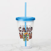 Halloween Camping | Word Pun Acryl Drinkbeker (Voorkant)