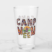 Halloween Camping | Word Pun Glas (Achterkant)