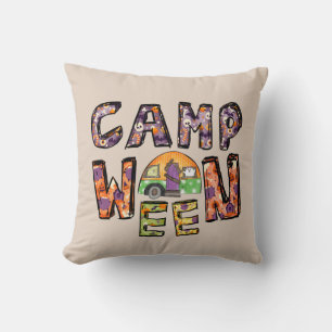 Halloween Camping Word Pun Kussen