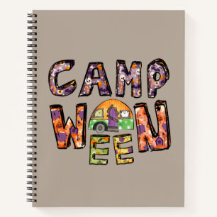 Halloween Camping Word Pun Notitieboek