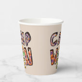 Halloween Camping | Word Pun Papieren Bekers (Links)