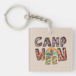 Halloween Camping Word Pun Sleutelhanger