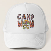 Halloween Camping | Word Pun Trucker Pet (Voorkant)