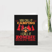 Halloween Camping Zombie Apocalypse Training Fun Kaart (Voorkant)