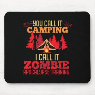 Halloween Camping Zombie Apocalypse Training Fun Muismat