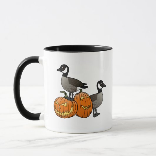 Halloween Canada Ganzen Vogels met Jack-o-lantaarn Mok (Links)