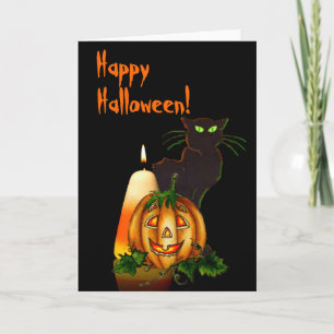 HALLOWEEN CANDLE, JACK & CAT beroemd gemaakt door  Kaart