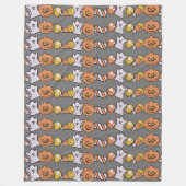 Halloween Candy and Ghosts Fleece Deken (Voorkant)