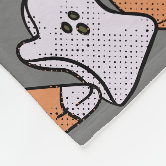 Halloween Candy and Ghosts Fleece Deken (Hoek)