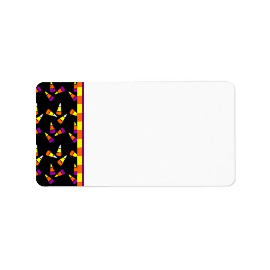 Halloween Candy Corn Adreslabels Etiket (Voorkant)