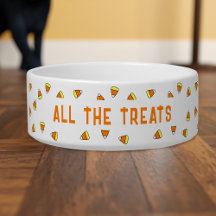 Halloween Candy Corn Alle Treats Pet Dog Bowl