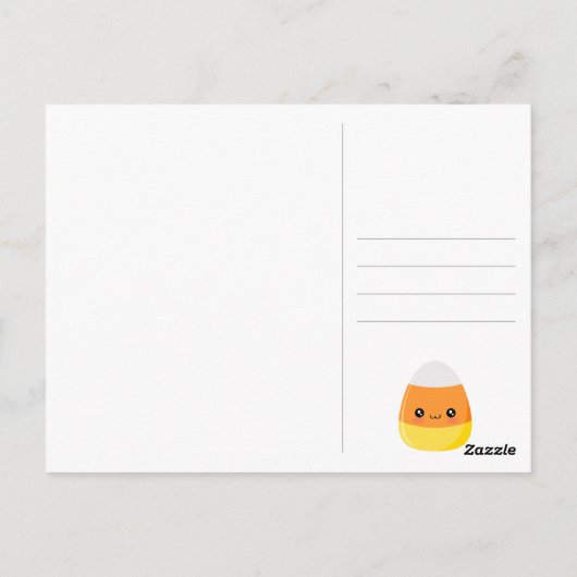 Halloween Candy Corn Briefkaart (Achterkant)