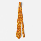 Halloween Candy Corn Caramel Bruin Stropdas (Voorkant)