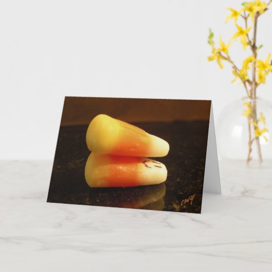 Halloween Candy Corn Card Kaart (Gele Bloem)