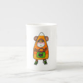 HALLOWEEN CANDY CORN COSTUME MOUSE  PORSELEIN KOP (Voorkant)