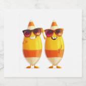 Halloween Candy Corn Crew Sparkling Wijnetiket (Enkel label)