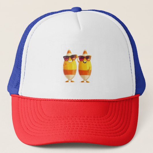 Halloween Candy Corn Crew Trucker Pet (Voorkant)