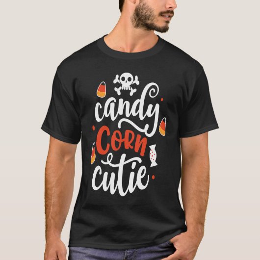 Halloween candy corn cutie for kids t-shirt (Voorkant)
