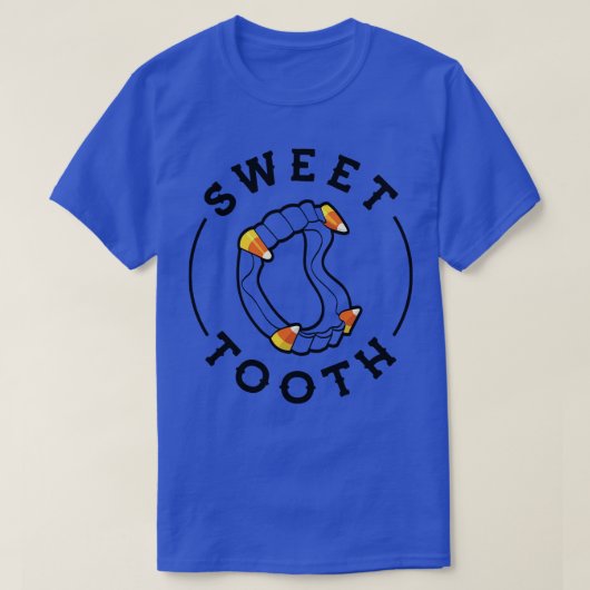 Halloween Candy Corn Fangs Zoete Tand T-shirt (Design voorkant)