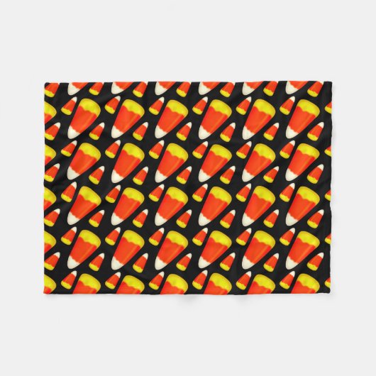 Halloween Candy Corn Fleece Deken (Voorkant (Horizontaal))