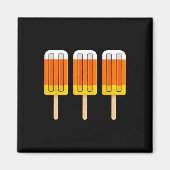 Halloween Candy Corn Fun Ice Cream Popsicles Magneet (Voorkant)