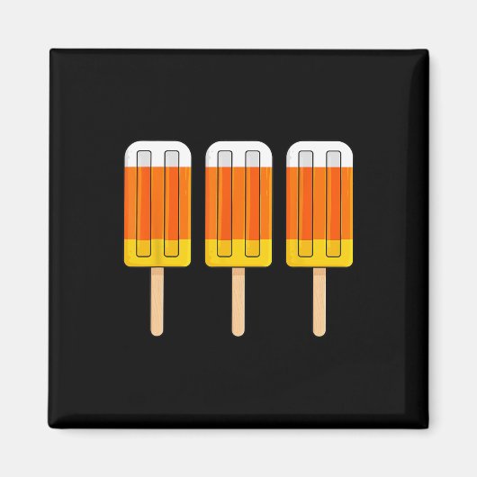 Halloween Candy Corn Fun Ice Cream Popsicles Magneet (Voorkant)