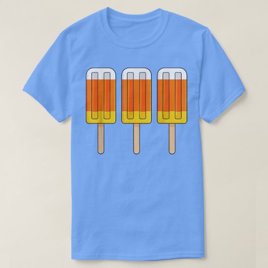 Halloween Candy Corn Funny Ice Cream Popsicles T-shirt (Design voorkant)