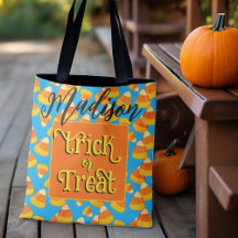 Halloween Candy Corn gepersonaliseerde tas