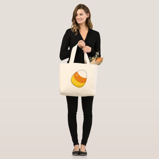 Halloween Candy Corn Grote Tote Bag (Voorkant (model))