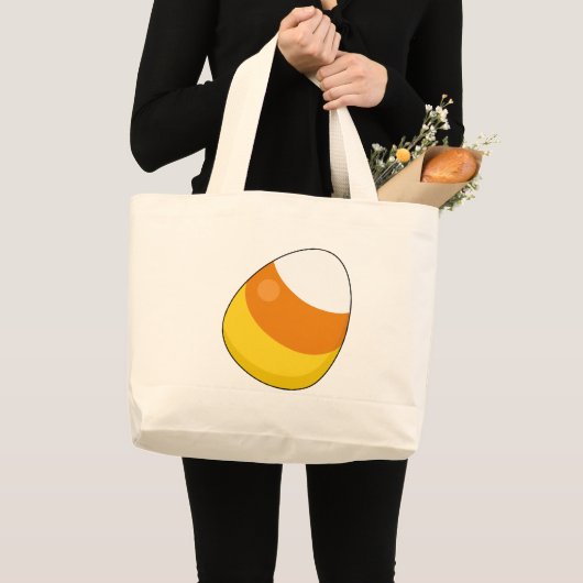 Halloween Candy Corn Grote Tote Bag (Voorkant (product))
