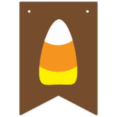 Halloween Candy Corn Happy Birthday bundelbanner Vlaggetjes (Eerste vlag)