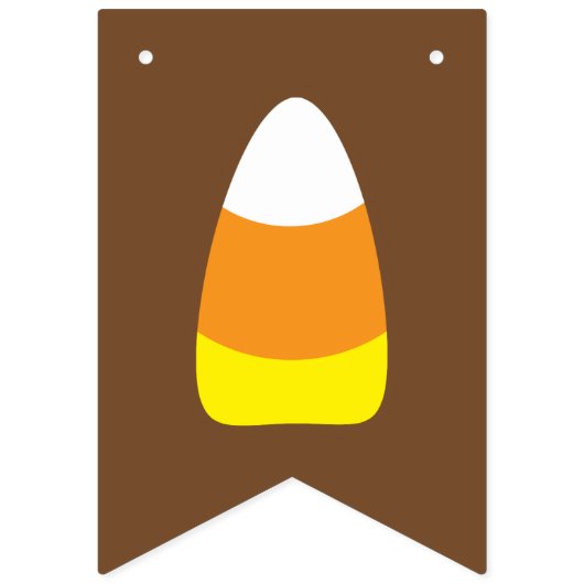 Halloween Candy Corn Happy Birthday bundelbanner Vlaggetjes (Eerste vlag)