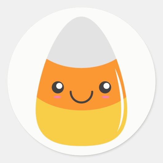 Halloween Candy Corn Happy Emoji Stickers (Voorkant)